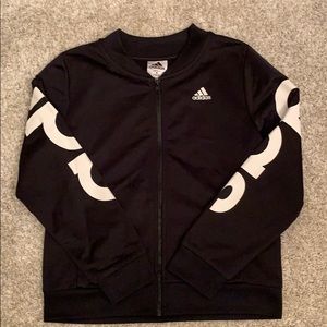 Adidas silky sweatshirt zip up